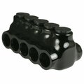 Asi 6 AWG Multi Tap Connector 6-2-0 AWG 5 Port, 600 Volt, Black Insulation AICD2-0-5